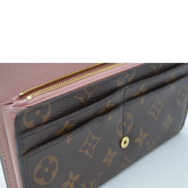 01196 7 Louis Vuitton Portefeuil Sarah Monogram Wallet Rose Ballerine