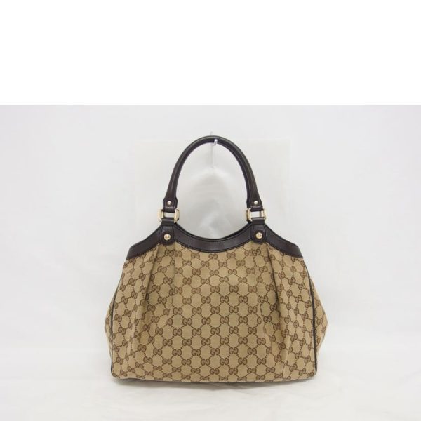 01216 2 Gucci GG Canvas Sookie Tote Bag Beige Brown