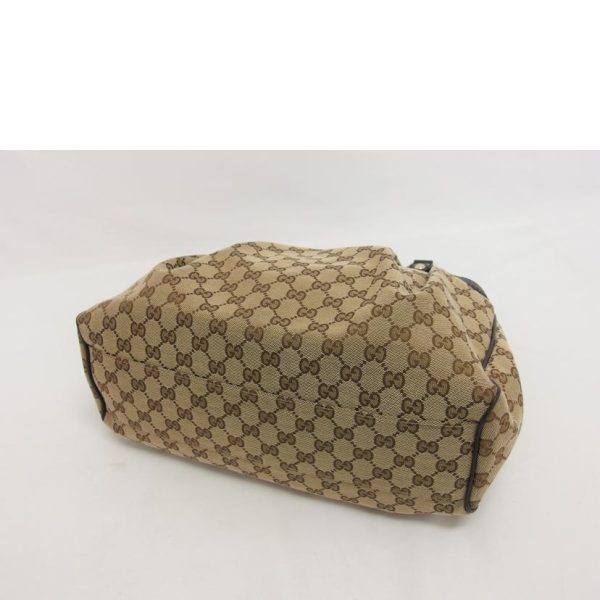 01216 3 Gucci GG Canvas Sookie Tote Bag Beige Brown