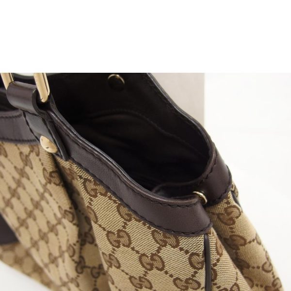 01216 7 Gucci GG Canvas Sookie Tote Bag Beige Brown