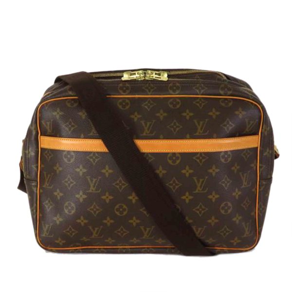 01247 1 Louis Vuitton Reporter GM Monogram Shoulder Bag Brown