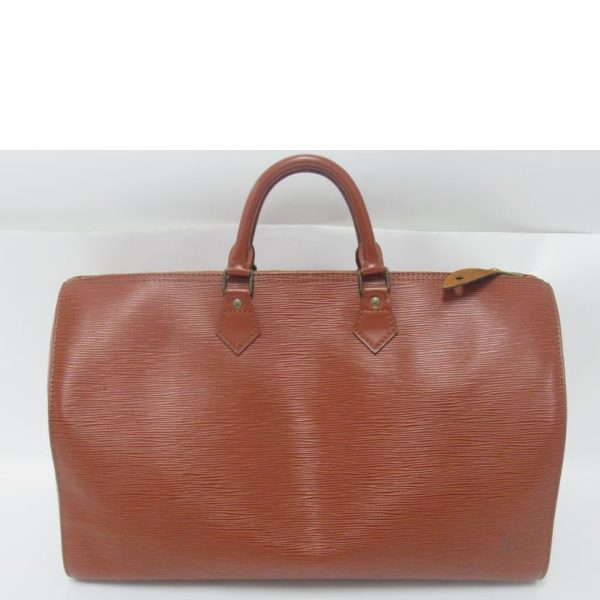 01285 2 Louis Vuitton Speedy Epi Handbag Brown