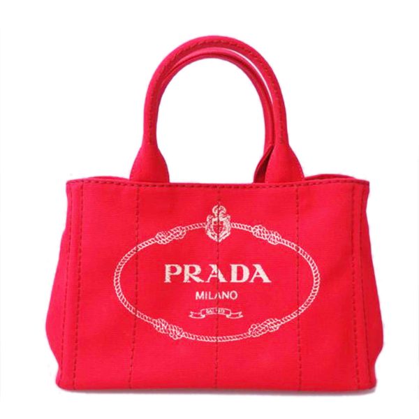 01351 1 Prada Kanapa Tote Bag Red