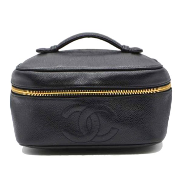 01363 1 Chanel Caviar Vanity Bag Black