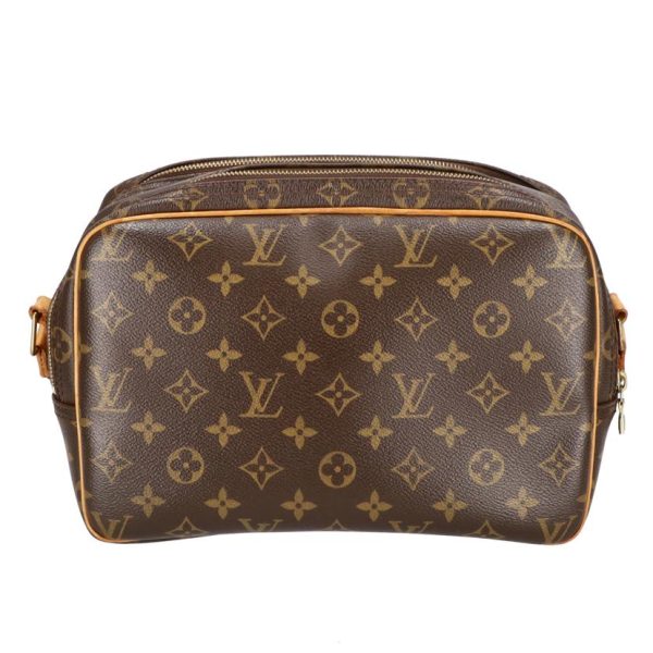 01383 2 Louis Vuitton Reporter PM Monogram Shoulder Bag Brown