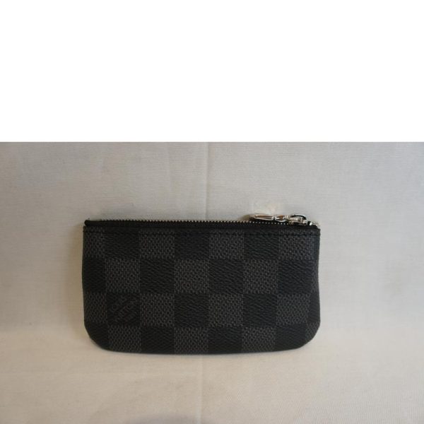 01394 2 Louis Vuitton Pochette Clé Bag Damier Graphite Gray