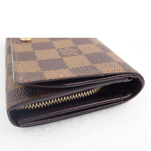 01400 6 Louis Vuitton Portomone Vietresor Damier Wallet Brown