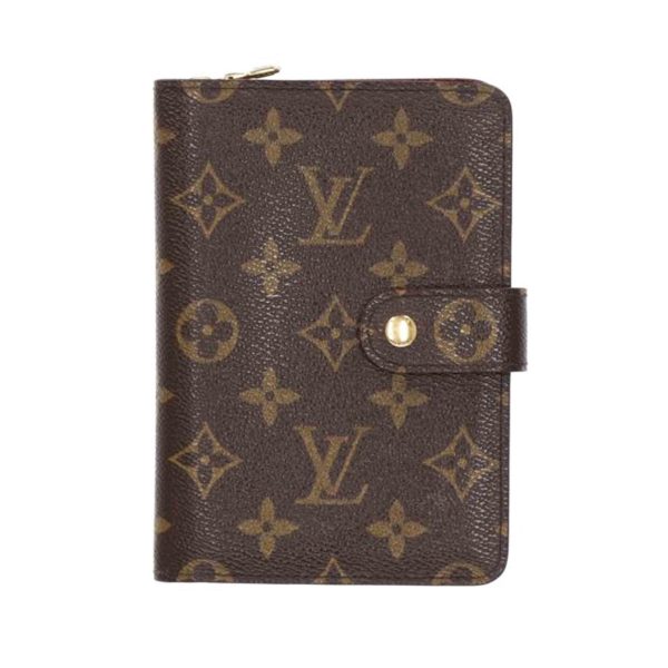 01453 1 Louis Vuitton Papier Zip Pass Case Monogram Brown