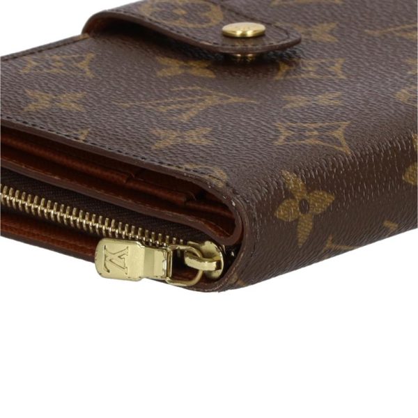 01453 3 Louis Vuitton Papier Zip Pass Case Monogram Brown