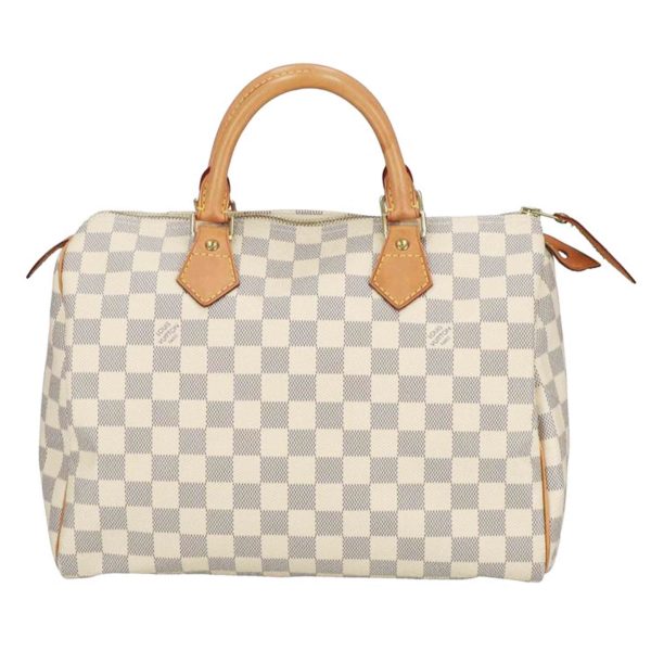 01461 1 Louis Vuitton Speedy 30 Damier Azur Handbag Brown