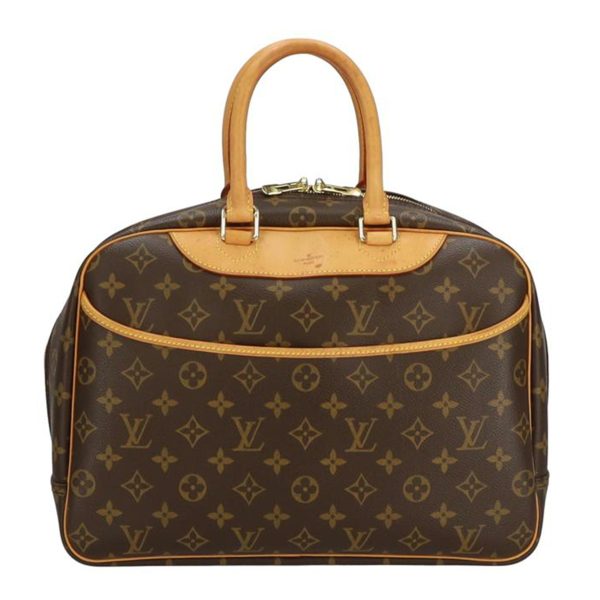 01476 1 Louis Vuitton Deauville Monogram Handbag Brown