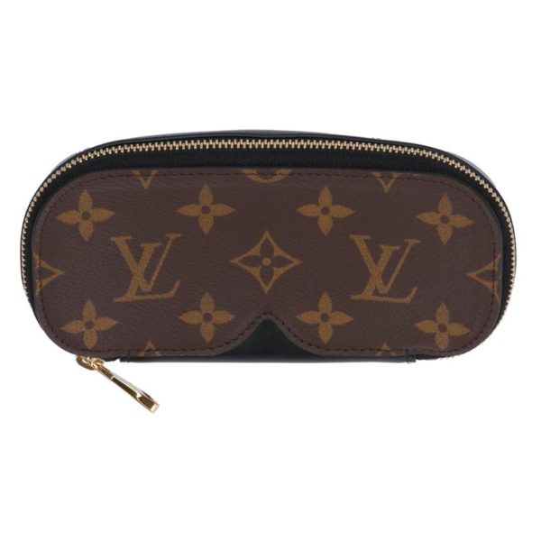 01490 1 Louis Vuitton Etuilunette GM Monogram Glasses Case Bag Brown