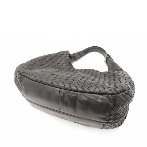 01514 3 Bottega Veneta Knitted Shoulder Bag Black