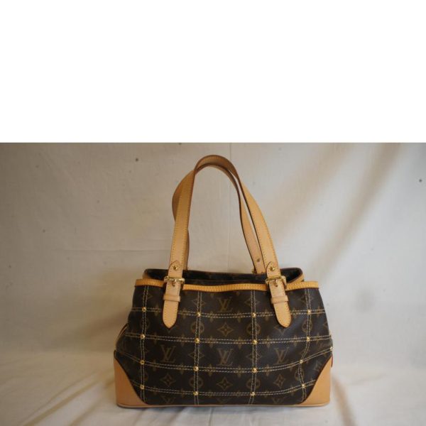 01554 2 Louis Vuitton Rivet Tote Bag Monogram Canvas Brown