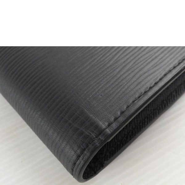 01559 6 Louis Vuitton Portefeuille Braza Epi Wallet Noir