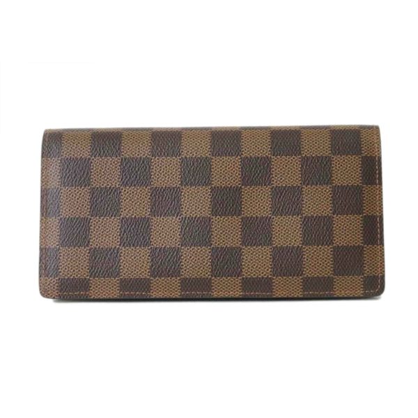 01585 1 Louis Vuitton Portefeuil Brazza Wallet Damier Ebene Brown