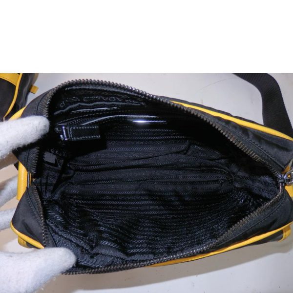 01634 5 PRADA Prada Saffiano Nylon Shoulder Bag Black