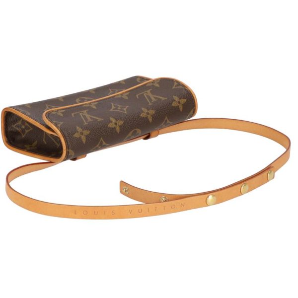 01655 4 Louis Vuitton Pochette Florentine Monogram Clutch Brown