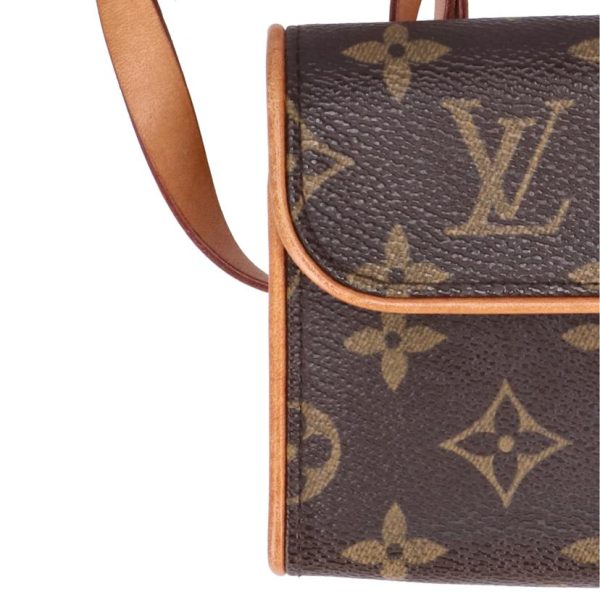 01655 7 Louis Vuitton Pochette Florentine Monogram Clutch Brown