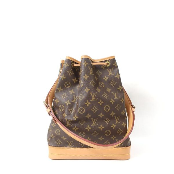 01743 2 Louis Vuitton Noe Monogram Drawstring Shoulder Bag Brown