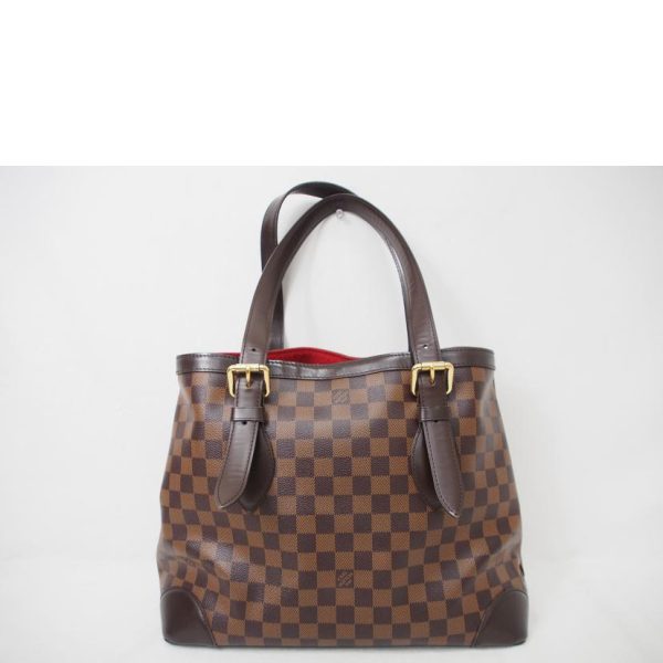 01776 2 Louis Vuitton Hampstead MM Bag Damier Ebene Brown