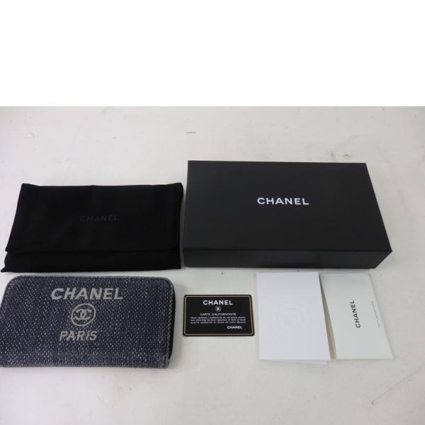 01808 8 Chanel Deauville Round Zipper Long Wallet