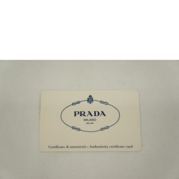 01839 6 Prada Saffiano 2 fold Wallet Black