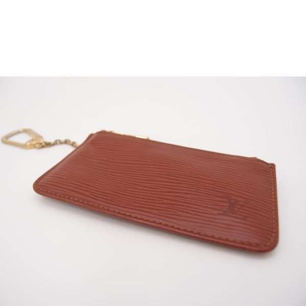 01931 3 Louis Vuitton Pochette Cle Epi Key Holder Kenya Brown