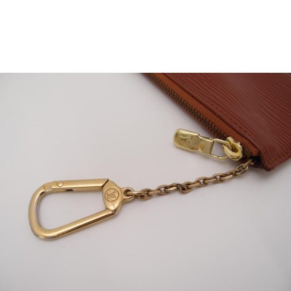 01931 4 Louis Vuitton Pochette Cle Epi Key Holder Kenya Brown