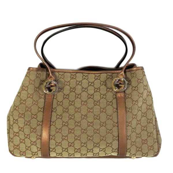 01981 1 Gucci GG Pattern Tote Bag Beige