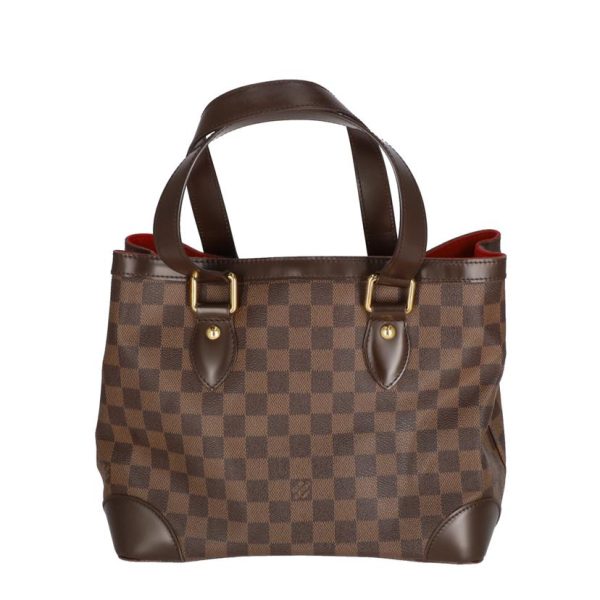 02122 2 Louis Vuitton Hampstead PM Tote Bag Damier Ebene Brown