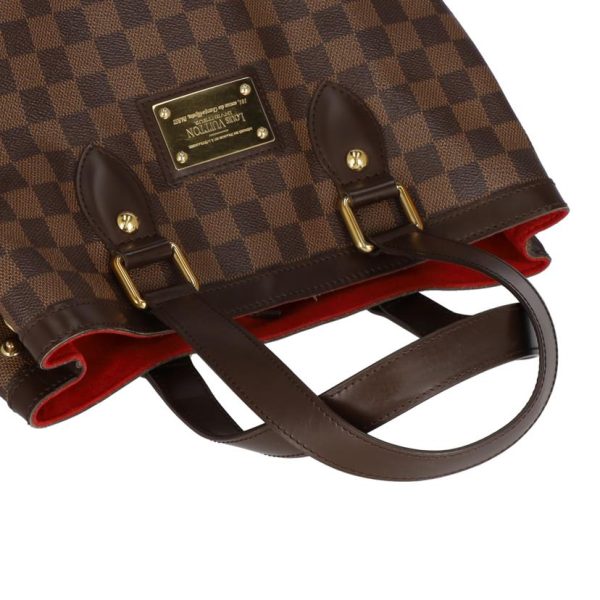 02122 4 Louis Vuitton Hampstead PM Tote Bag Damier Ebene Brown