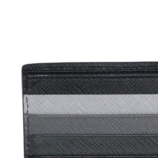 02184 7 Prada Bi Fold Wallet Bag Black