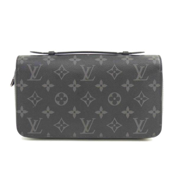 02211 1 Louis Vuitton Zippy XL Monogram Eclipse Wallet Black