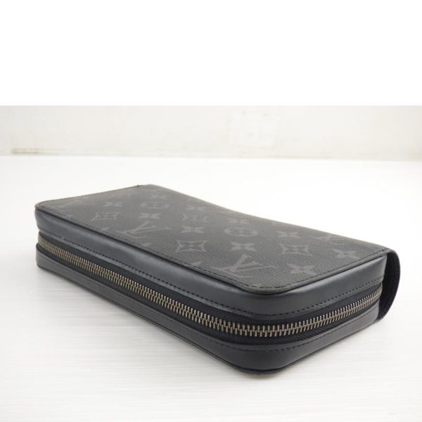 02211 3 Louis Vuitton Zippy XL Monogram Eclipse Wallet Black