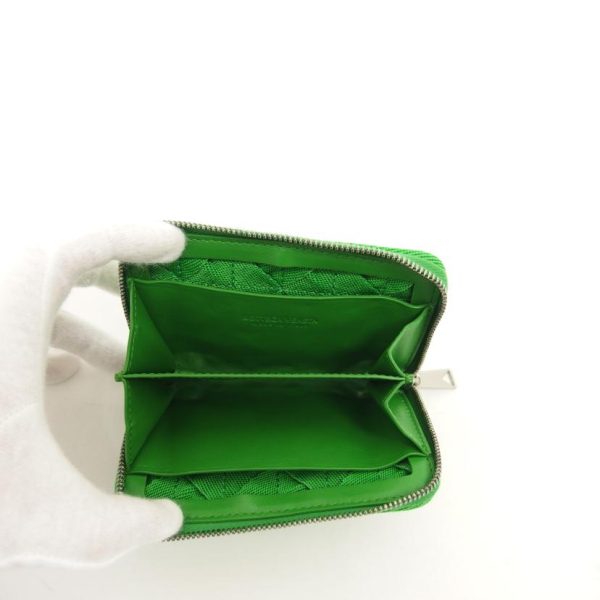 02247 4 Bottega Veneta Intrecciato Coin Case Green