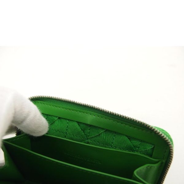 02247 8 Bottega Veneta Intrecciato Webbing Coin Case Green