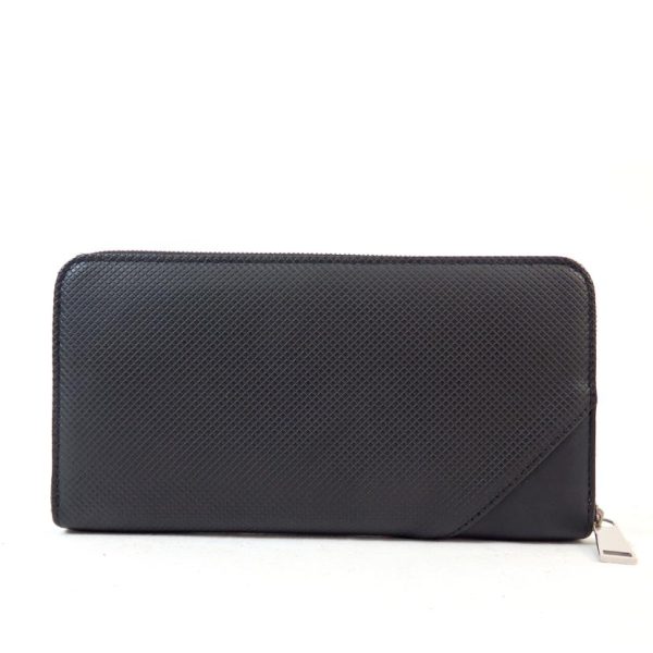 02342 2 Bottega Veneta Long Wallet with Zipper Black