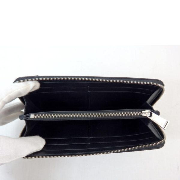 02342 4 Bottega Veneta Long Wallet with Zipper Black