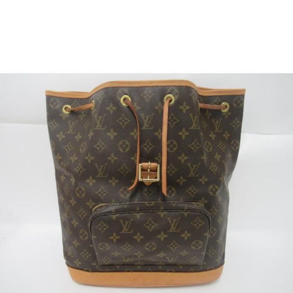 02404 7 Louis Vuitton Monsouris GM Monogram Backpack Brown