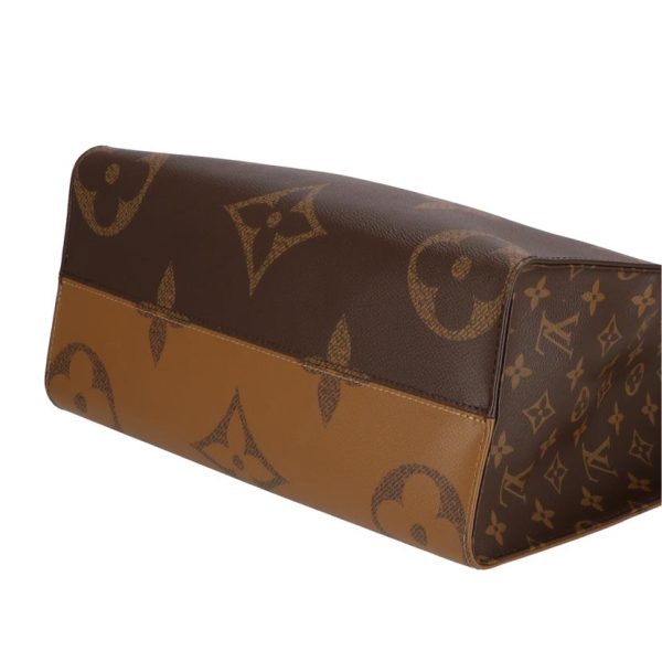 02444 3 Louis Vuitton On The Go MM Monogram Reverse Tote Brown