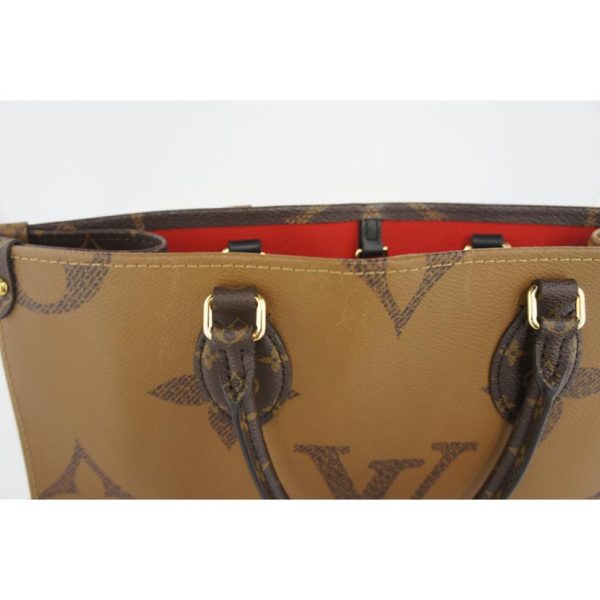 02444 6 Louis Vuitton On The Go MM Monogram Reverse Tote Brown