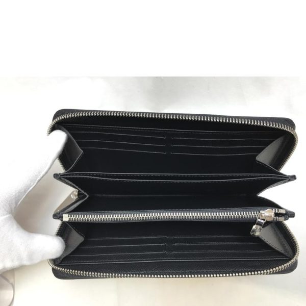 02459 5 Louis Vuitton Zippy Wallet Epi Noir Black