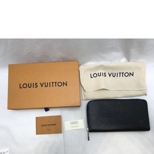 02459 8 Louis Vuitton Zippy Wallet Epi Noir Black