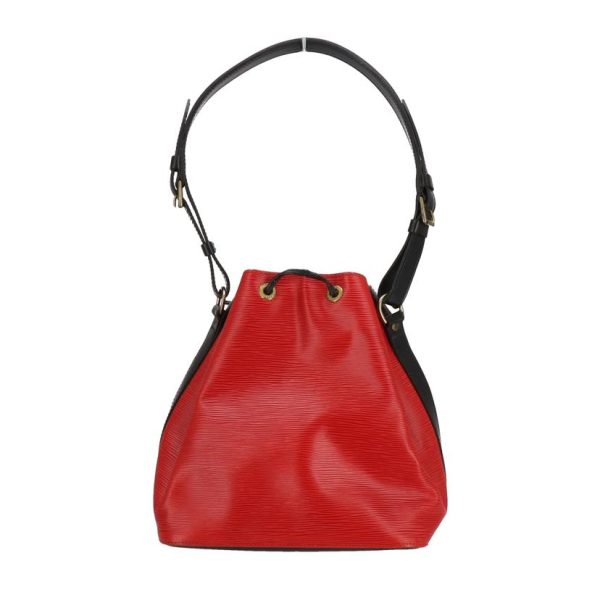 02596 2 Louis Vuitton Petit Noe Epi Handbag Red Black