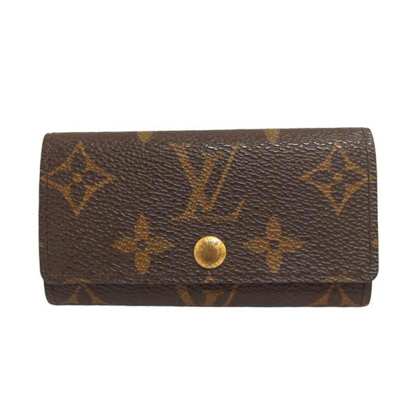 02643 1 Louis Vuitton Multicle 4 Monogram Key Holder Brown