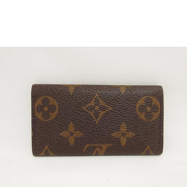 02643 2 Louis Vuitton Multicle 4 Monogram Key Holder Brown