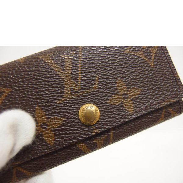 02643 7 Louis Vuitton Multicle 4 Monogram Key Holder Brown