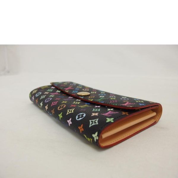 02704 3 Louis Vuitton Portefeuil Sala Monogram Wallet Multicolor Noir