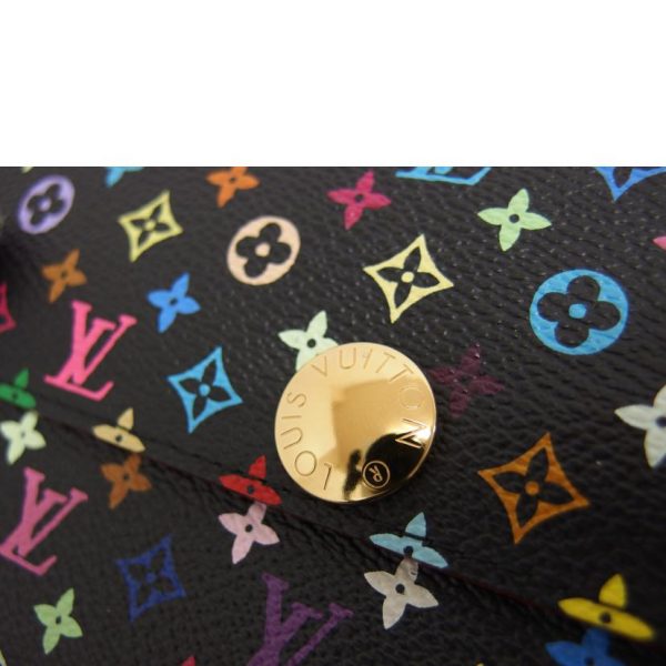 02704 8 Louis Vuitton Portefeuil Sala Monogram Wallet Multicolor Noir